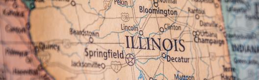 Stock photo of map of Illinois