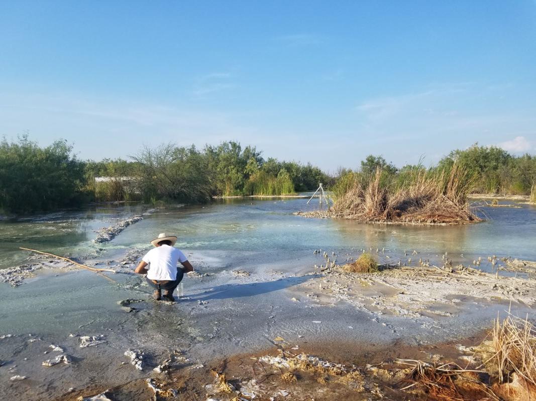 Mineral precipitate sampling