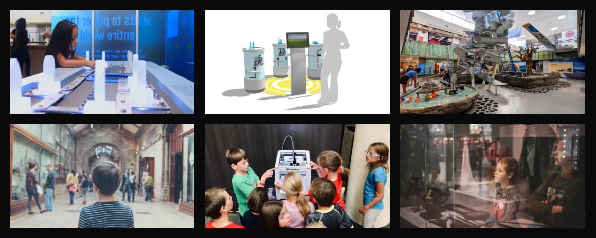 Montage of photos from Geothermal Exhibit at The Discovery Museum