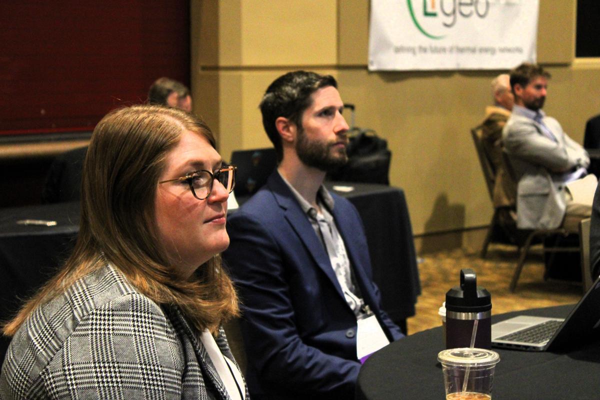 Faith Martinez Smith, Analyst at NREL with Eric Bosworth, Eversource, looking on