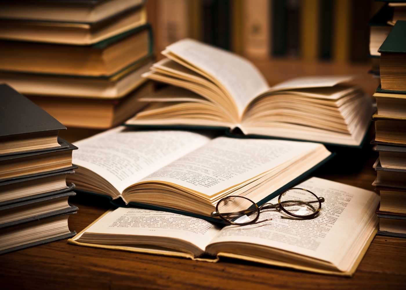 Stock photo of a stack of books