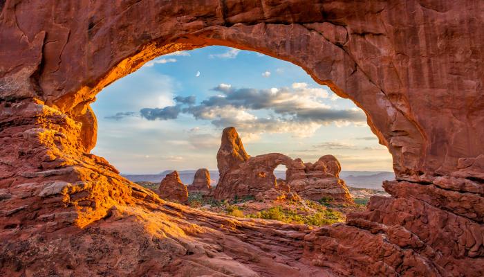 stock photo of Turret Arch in Utah