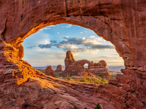 stock photo of Turret Arch in Utah