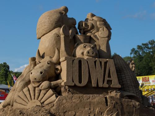 Stock photo of sand sculpture at Iowa State Fair