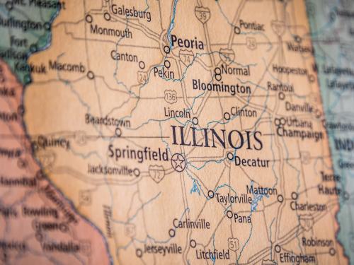 Stock photo of map of Illinois
