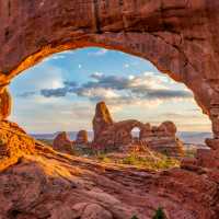 stock photo of Turret Arch in Utah